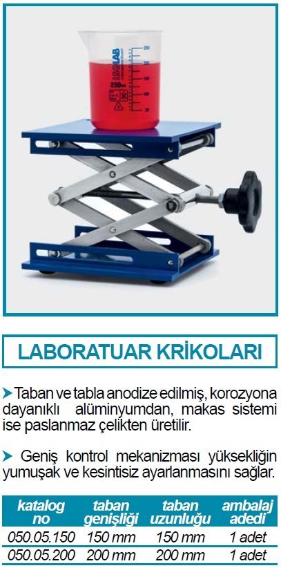 İSOLAB 050.05.150 laboratuar krikosu